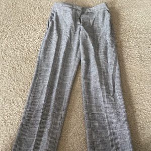 Plaid straight pants